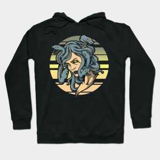 Medusa Head Art Greek Graphic Vintage Gorgon Illustration Hoodie